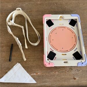 Multicolor 9.7” iPad Case w/Strap